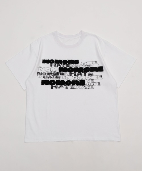 Figments(フィグメンツ)の「ロゴパッチビッグT(Tシャツ/カットソー・レディース・ホワイト/スミクロ・FREE)」の1枚目の写真