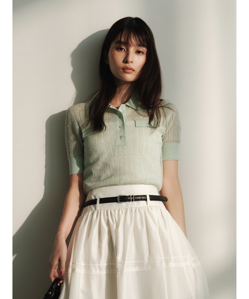 セール】アイレットシアーポロニット（ニット/セーター）｜FRAY I.D