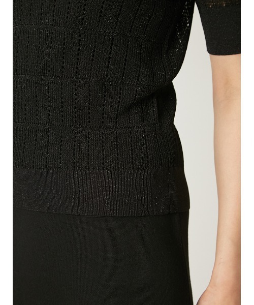 FRAY I.D(フレイアイディー)の「アイレットシアーポロニット(ニット/セーター・レディース・アイボリー/ブラック/ブラウン/ミント・F)」の9枚目の写真