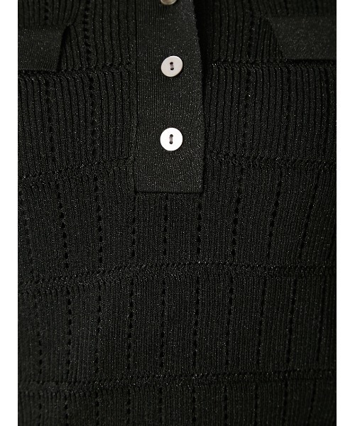 FRAY I.D(フレイアイディー)の「アイレットシアーポロニット(ニット/セーター・レディース・アイボリー/ブラック/ブラウン/ミント・F)」の10枚目の写真