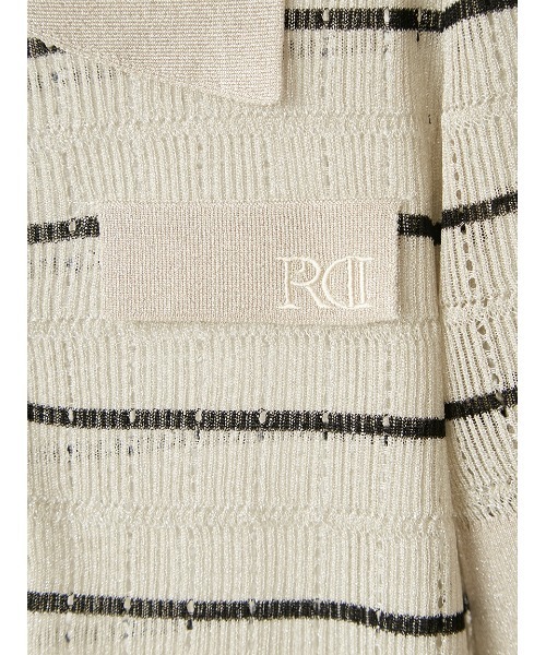 FRAY I.D(フレイアイディー)の「アイレットシアーポロニット(ニット/セーター・レディース・アイボリー/ブラック/ブラウン/ミント・F)」の20枚目の写真