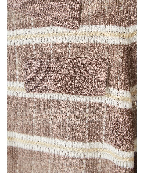 FRAY I.D(フレイアイディー)の「アイレットシアーポロニット(ニット/セーター・レディース・アイボリー/ブラック/ブラウン/ミント・F)」の22枚目の写真