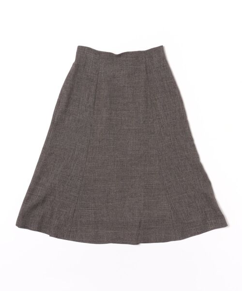 m.f.editorial（エムエフエディトリアル）の「【ストレッチ ウォッシャブル】m.f.エディトリアル レディース シャーク フレアースカート こげ茶(セットアップ可能)（スーツスカート・レディース・ダークウッド・S/MEDIUM/LARGE）」の2枚目の写真