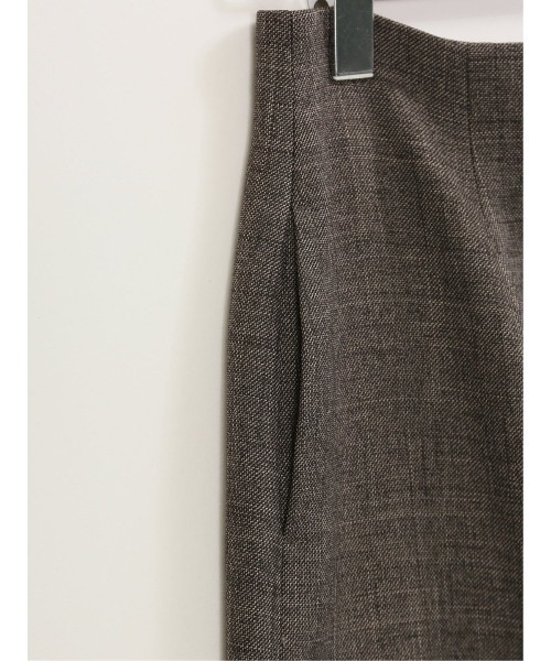 m.f.editorial（エムエフエディトリアル）の「【ストレッチ ウォッシャブル】m.f.エディトリアル レディース シャーク フレアースカート こげ茶(セットアップ可能)（スーツスカート・レディース・ダークウッド・S/MEDIUM/LARGE）」の8枚目の写真