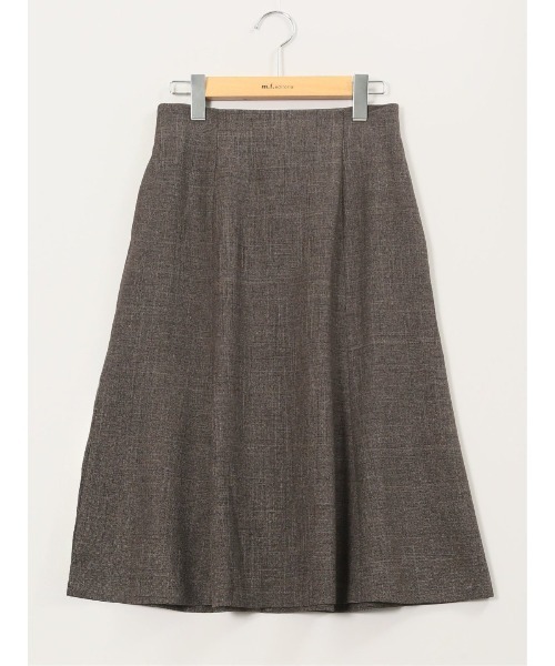 m.f.editorial（エムエフエディトリアル）の「【ストレッチ ウォッシャブル】m.f.エディトリアル レディース シャーク フレアースカート こげ茶(セットアップ可能)（スーツスカート・レディース・ダークウッド・S/MEDIUM/LARGE）」の16枚目の写真