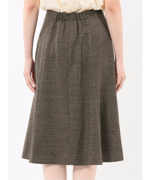 m.f.editorial（エムエフエディトリアル）の「【ストレッチ ウォッシャブル】m.f.エディトリアル レディース シャーク フレアースカート こげ茶(セットアップ可能)（スーツスカート・レディース・ダークウッド・S/MEDIUM/LARGE）」の14枚目の写真