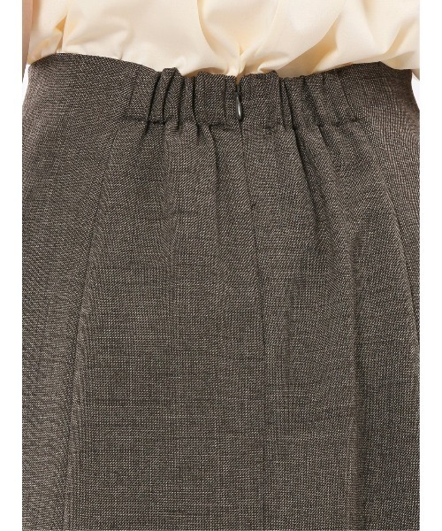 m.f.editorial（エムエフエディトリアル）の「【ストレッチ ウォッシャブル】m.f.エディトリアル レディース シャーク フレアースカート こげ茶(セットアップ可能)（スーツスカート・レディース・ダークウッド・S/MEDIUM/LARGE）」の13枚目の写真