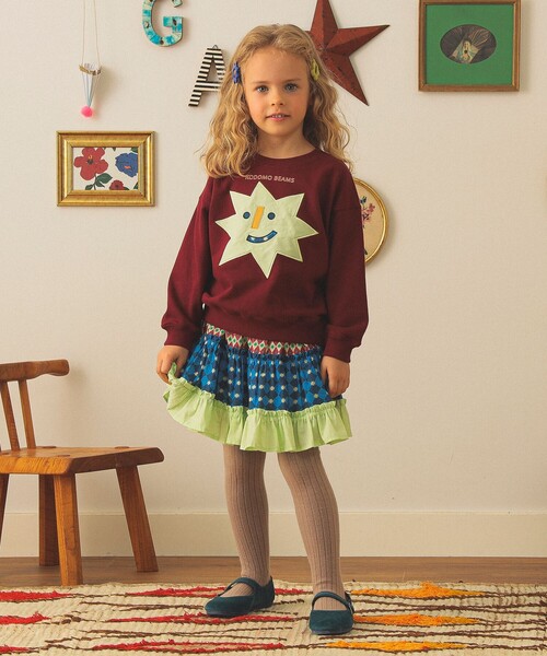 こども ビームス（コドモビームス）の「総柄 ティアード スカート2025FW（90～140cm）（スカート・キッズ・ミント/ブラウン系その他3・120/110/90/140/100/130）」の13枚目の写真