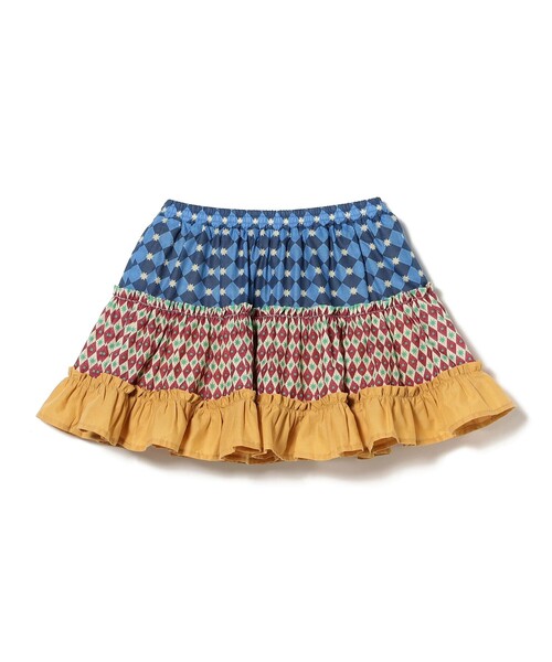 こども ビームス（コドモビームス）の「総柄 ティアード スカート2025FW（90～140cm）（スカート・キッズ・ミント/ブラウン系その他3・120/110/90/140/100/130）」の18枚目の写真