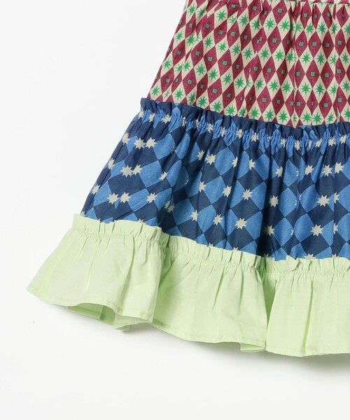 こども ビームス（コドモビームス）の「総柄 ティアード スカート2025FW（90～140cm）（スカート・キッズ・ミント/ブラウン系その他3・120/110/90/140/100/130）」の22枚目の写真