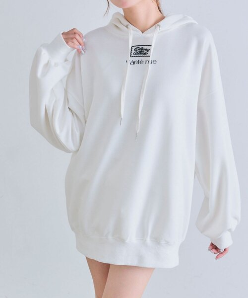 OLIVE des OLIVE（オリーブデオリーブ）の「【SNSで話題】ゆるたぽパーカー（パーカー・レディース・ピンク/オフホワイト/トップグレー/ブラック・FREE）」の6枚目の写真