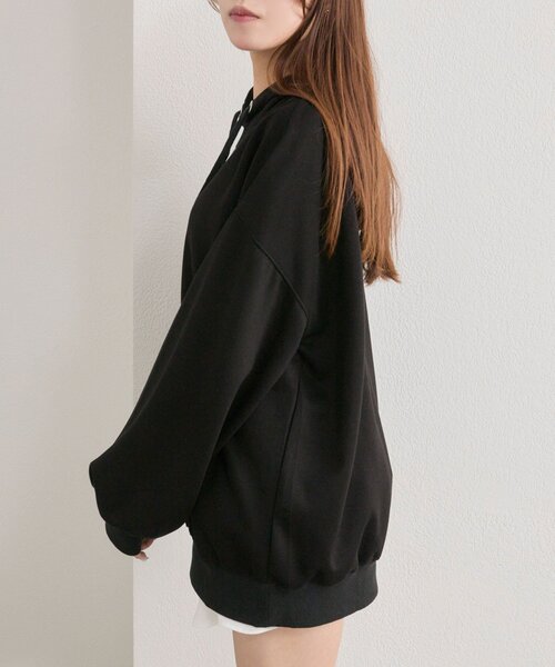 OLIVE des OLIVE（オリーブデオリーブ）の「【SNSで話題】ゆるたぽパーカー（パーカー・レディース・ピンク/オフホワイト/トップグレー/ブラック・FREE）」の18枚目の写真