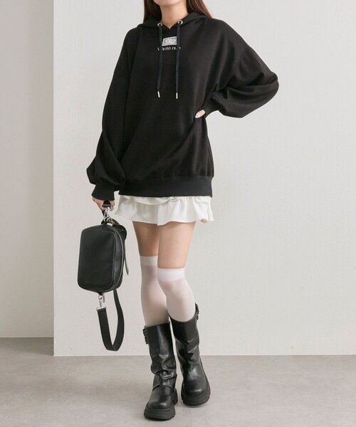 OLIVE des OLIVE（オリーブデオリーブ）の「【SNSで話題】ゆるたぽパーカー（パーカー・レディース・ピンク/オフホワイト/トップグレー/ブラック・FREE）」の20枚目の写真