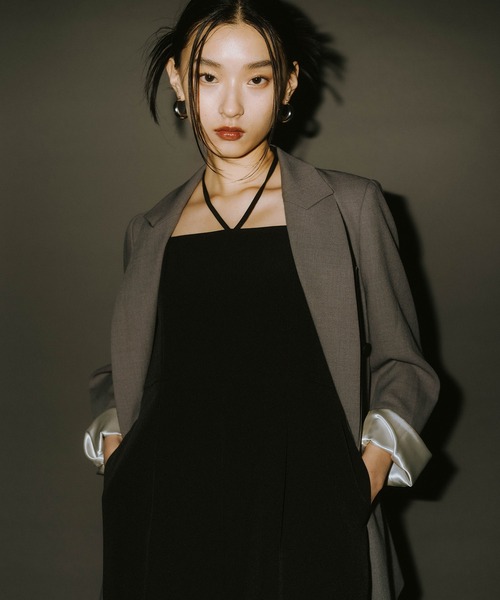 ANDRESD(アンドレスド)の「ピークド ラペル ジャケット / peaked lapel jacket(テーラードジャケット・レディース・グレー/ブラウン/ブラック/ベージュ・S/LL/L/M)」の12枚目の写真
