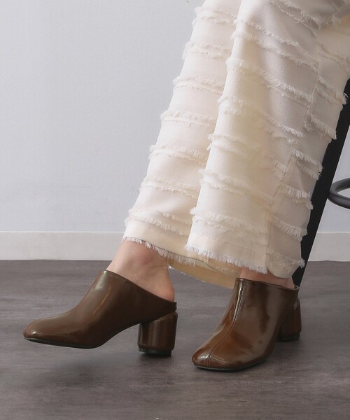 OPAQUE.CLIP（オペークドットクリップ）の「スクエアトゥチャンクミュール（サンダル・レディース・ブラック/ブラウン系その他・03/02）」の3枚目の写真