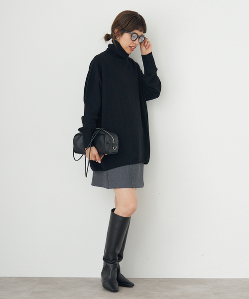 IENA（イエナ）の「Fineニュージーウール ハイネックプルオーバー（ニット/セーター・レディース・グレー/ベージュ系その他/ブラック・FREE）」の17枚目の写真