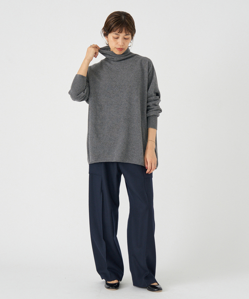 IENA（イエナ）の「Fineニュージーウール ハイネックプルオーバー（ニット/セーター・レディース・グレー/ベージュ系その他/ブラック・FREE）」の19枚目の写真