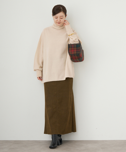 IENA（イエナ）の「Fineニュージーウール ハイネックプルオーバー（ニット/セーター・レディース・グレー/ベージュ系その他/ブラック・FREE）」の21枚目の写真