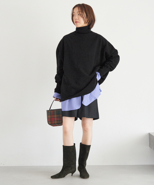 Fineニュージーウール ハイネックプルオーバー（ニット/セーター