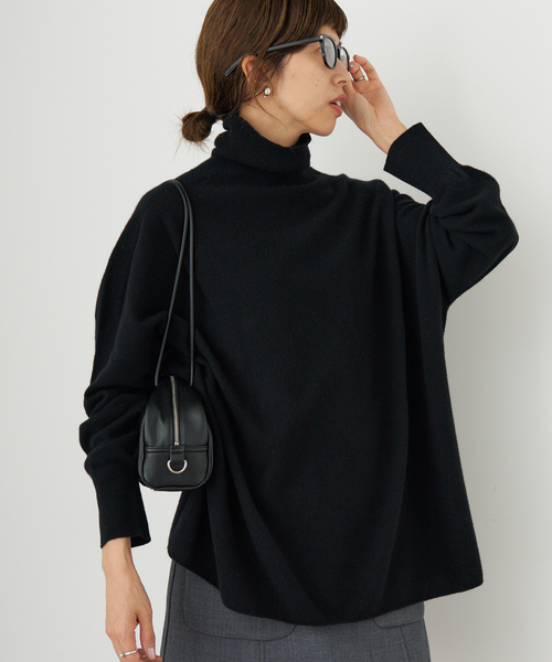 IENA（イエナ）の「Fineニュージーウール ハイネックプルオーバー（ニット/セーター・レディース・グレー/ベージュ系その他/ブラック・FREE）」の8枚目の写真