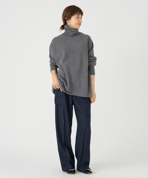 IENA（イエナ）の「Fineニュージーウール ハイネックプルオーバー（ニット/セーター・レディース・グレー/ベージュ系その他/ブラック・FREE）」の15枚目の写真