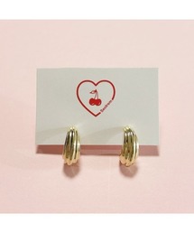 【Seolrem】メタルシンプルハーフフープピアス(MA)