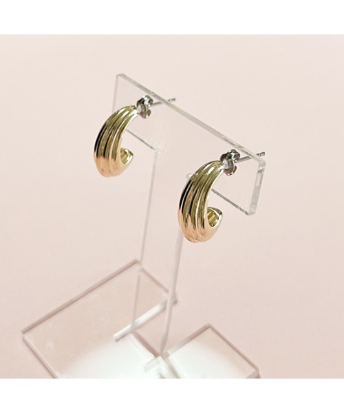 tone(トーン)の「【Seolrem】メタルシンプルハーフフープピアス(MA)(ピアス(両耳用)・レディース・シルバー/ゴールド・FREE)」の7枚目の写真