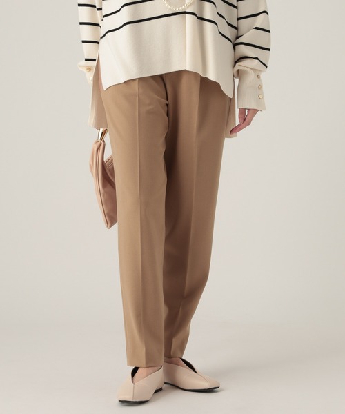 Elura（エルーラ）の「スリムウォームテーパードパンツ＜低身長サイズあり＞/591844（スラックス・レディース・ベージュ/ブラック/チャコールグレー/ライトグレー/ブラック×ホワイト・LARGE/MEDIUM/FREE(S)）」の12枚目の写真