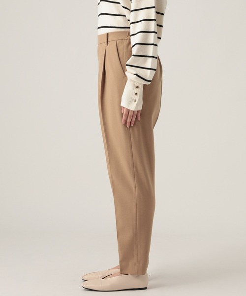 Elura（エルーラ）の「スリムウォームテーパードパンツ＜低身長サイズあり＞/591844（スラックス・レディース・ベージュ/ブラック/チャコールグレー/ライトグレー/ブラック×ホワイト・LARGE/MEDIUM/FREE(S)）」の14枚目の写真