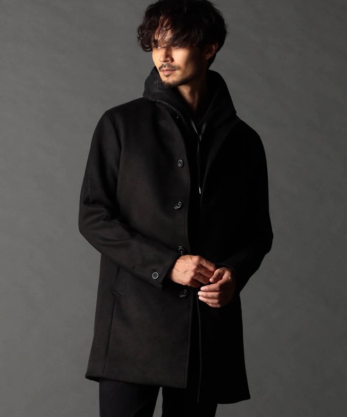 NICOLE CLUB FOR MEN(ニコルクラブフォーメン)の「ベストライナー付き スタンドコート(その他アウター・メンズ・シルバーグレー/グレー系その他/ブラック・MEDIUM/X-LARGE/LARGE)」の1枚目の写真