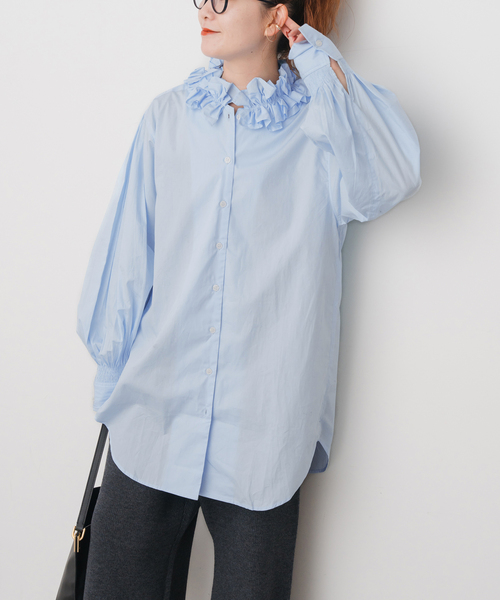 crinkle crinkle crinkle 別注frill coller shirts*（シャツ