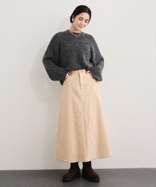 LE CERCLE par rope'（ルセルクルパーロペ）の「シェットランド風ニットプルーオーバー（ニット/セーター・レディース・ブルー系その他6/ピンク系その他/ライトグリーン/オレンジ/オフホワイト/パープル/ライトグレー/チャコールグレー・FREE）」の10枚目の写真