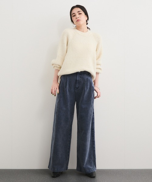 LE CERCLE par rope'（ルセルクルパーロペ）の「シェットランド風ニットプルーオーバー（ニット/セーター・レディース・ブルー系その他6/ピンク系その他/ライトグリーン/オレンジ/オフホワイト/パープル/ライトグレー/チャコールグレー・FREE）」の11枚目の写真