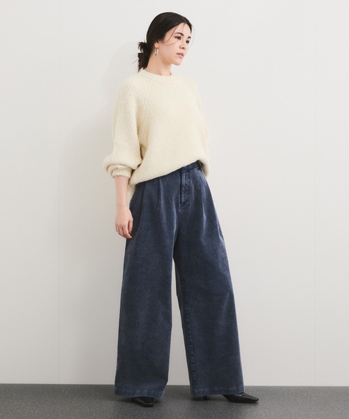 LE CERCLE par rope'（ルセルクルパーロペ）の「シェットランド風ニットプルーオーバー（ニット/セーター・レディース・ブルー系その他6/ピンク系その他/ライトグリーン/オレンジ/オフホワイト/パープル/ライトグレー/チャコールグレー・FREE）」の12枚目の写真