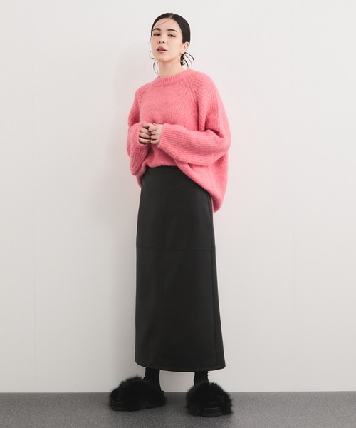 LE CERCLE par rope'（ルセルクルパーロペ）の「シェットランド風ニットプルーオーバー（ニット/セーター・レディース・ブルー系その他6/ピンク系その他/ライトグリーン/オレンジ/オフホワイト/パープル/ライトグレー/チャコールグレー・FREE）」の13枚目の写真