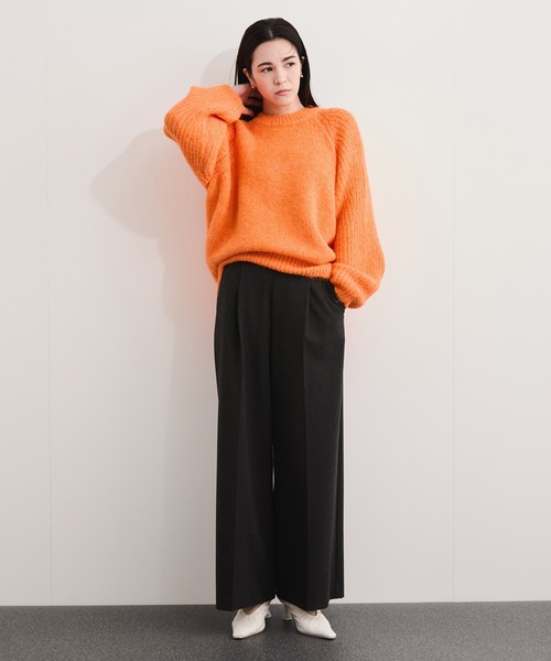 LE CERCLE par rope'（ルセルクルパーロペ）の「シェットランド風ニットプルーオーバー（ニット/セーター・レディース・ブルー系その他6/ピンク系その他/ライトグリーン/オレンジ/オフホワイト/パープル/ライトグレー/チャコールグレー・FREE）」の18枚目の写真