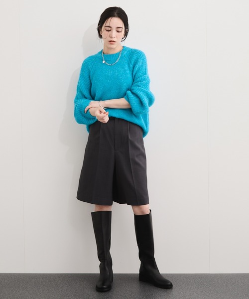 LE CERCLE par rope'（ルセルクルパーロペ）の「シェットランド風ニットプルーオーバー（ニット/セーター・レディース・ブルー系その他6/ピンク系その他/ライトグリーン/オレンジ/オフホワイト/パープル/ライトグレー/チャコールグレー・FREE）」の20枚目の写真