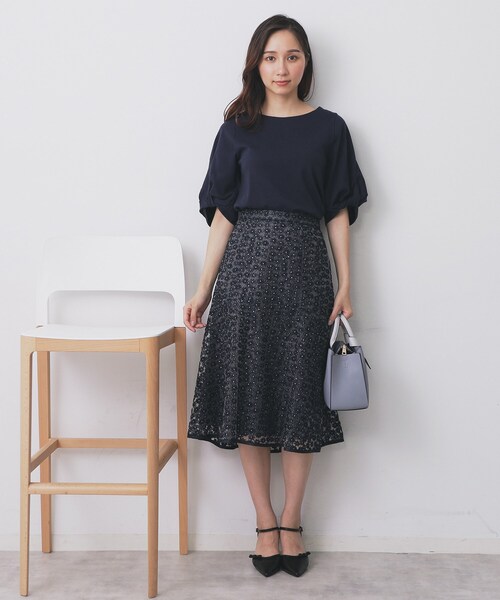 index(インデックス)の「パフスリーブツイストタックトップス【洗濯機可/接触冷感/UVケア】(Tシャツ/カットソー・レディース・ブラウン系その他/ベージュ系その他7/ホワイト系9/ネイビー/サンドベージュ・40/42/38/36)」の19枚目の写真