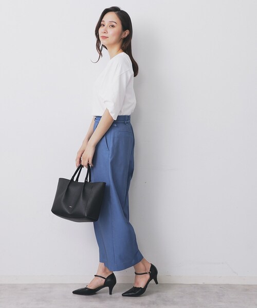 index(インデックス)の「パフスリーブツイストタックトップス【洗濯機可/接触冷感/UVケア】(Tシャツ/カットソー・レディース・ブラウン系その他/ベージュ系その他7/ホワイト系9/ネイビー/サンドベージュ・40/42/38/36)」の9枚目の写真