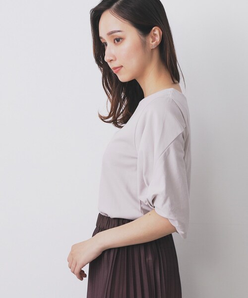 index(インデックス)の「パフスリーブツイストタックトップス【洗濯機可/接触冷感/UVケア】(Tシャツ/カットソー・レディース・ブラウン系その他/ベージュ系その他7/ホワイト系9/ネイビー/サンドベージュ・40/42/38/36)」の15枚目の写真