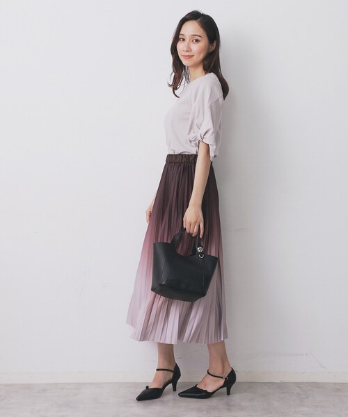 index(インデックス)の「パフスリーブツイストタックトップス【洗濯機可/接触冷感/UVケア】(Tシャツ/カットソー・レディース・ブラウン系その他/ベージュ系その他7/ホワイト系9/ネイビー/サンドベージュ・40/42/38/36)」の10枚目の写真