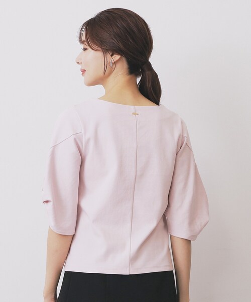 index(インデックス)の「パフスリーブツイストタックトップス【洗濯機可/接触冷感/UVケア】(Tシャツ/カットソー・レディース・ブラウン系その他/ベージュ系その他7/ホワイト系9/ネイビー/サンドベージュ・40/42/38/36)」の20枚目の写真