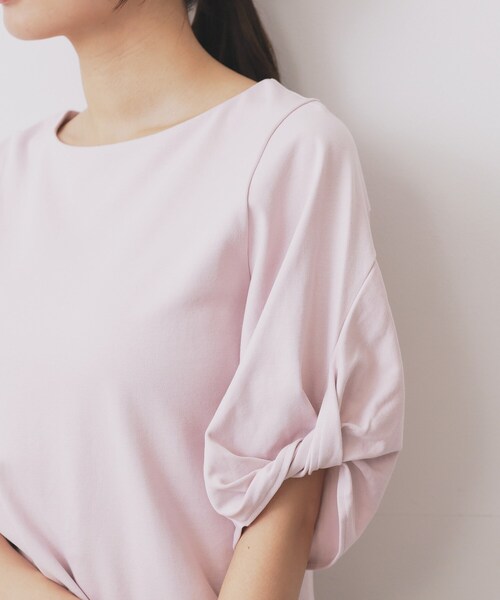 index(インデックス)の「パフスリーブツイストタックトップス【洗濯機可/接触冷感/UVケア】(Tシャツ/カットソー・レディース・ブラウン系その他/ベージュ系その他7/ホワイト系9/ネイビー/サンドベージュ・40/42/38/36)」の16枚目の写真