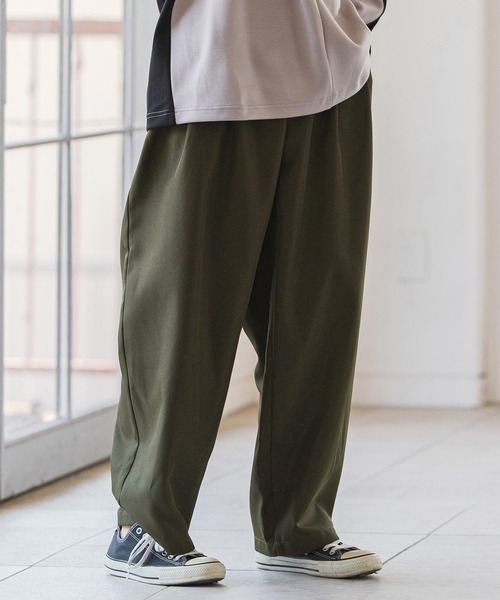 CAMBIO(カンビオ)の「mp14162- ポリツイルツータックワイドパンツ(その他パンツ・メンズ・オリーブ/ブラック/ネイビー/ベージュ・M/L/XL)」の11枚目の写真