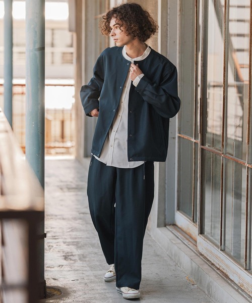 CAMBIO(カンビオ)の「mp14162- ポリツイルツータックワイドパンツ(その他パンツ・メンズ・オリーブ/ブラック/ネイビー/ベージュ・M/L/XL)」の20枚目の写真