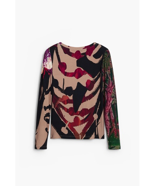 Desigual(デシグアル)の「クリスチャン・ラクロワ オリエンタルプリント 長袖Tシャツ(Tシャツ/カットソー・レディース・レッド・S/M/L/XL/XS)」の3枚目の写真