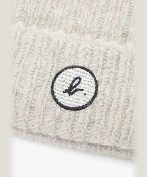 agnes b.（アニエスベー）の「キッズ ”b.” ロゴ ニットキャップ（ニットキャップ/ビーニー・キッズ・ホワイト系その他・1/2）」の3枚目の写真