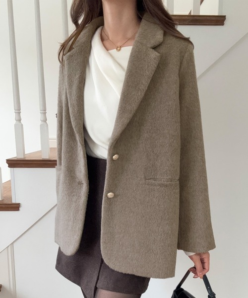 セール】シャギーコートジャケット（テーラードジャケット）｜LAUIR