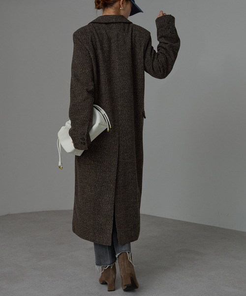 r.（アールドット）の「ツイード　チェスターコート（チェスターコート・レディース・オレンジ/ブラウン/ブラック・FREE）」の22枚目の写真