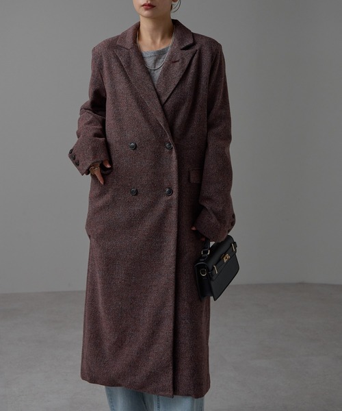 r.（アールドット）の「ツイード　チェスターコート（チェスターコート・レディース・オレンジ/ブラウン/ブラック・FREE）」の10枚目の写真